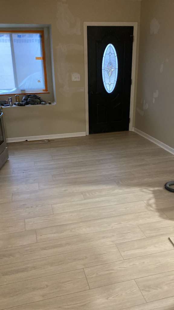 Interior flooring installation finished