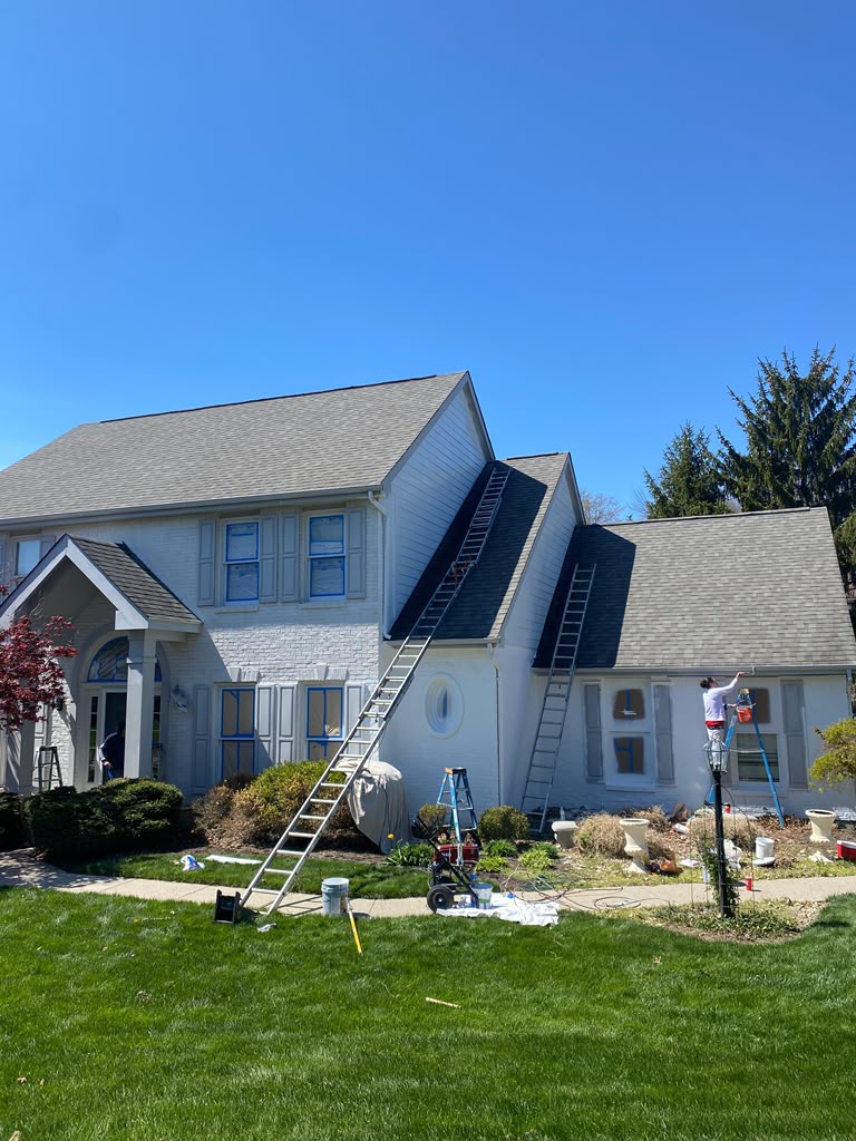 Exterior house painting project